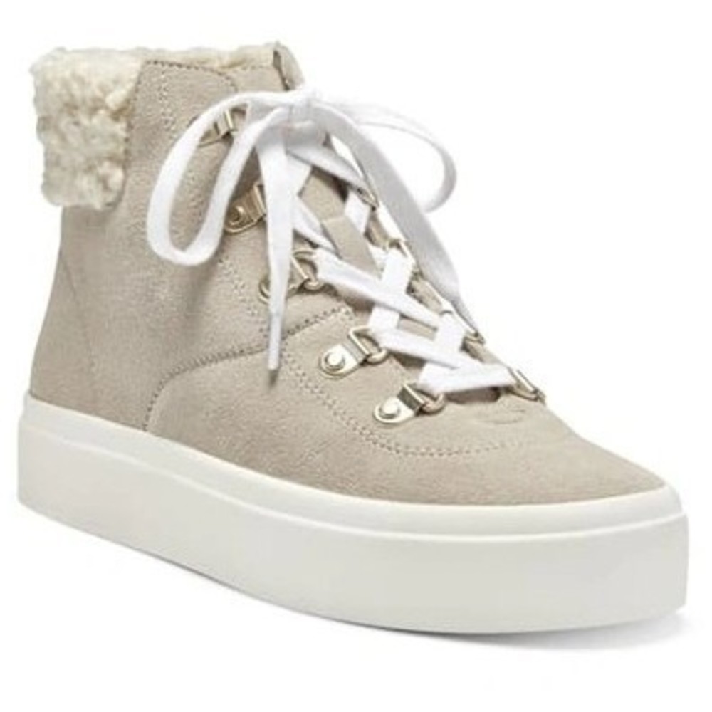 SOLE SOCIETY Talan Sneaker In Latte/ Natural Suede - 9.5 - Picture 1 of 7